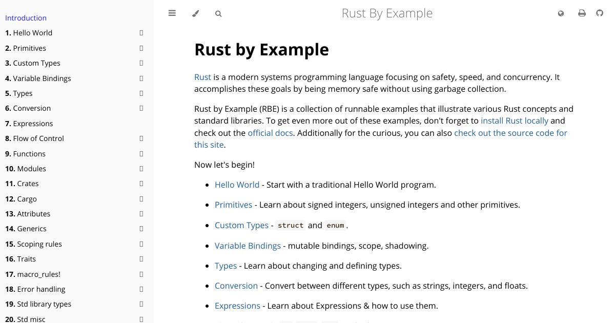 Rust By Example